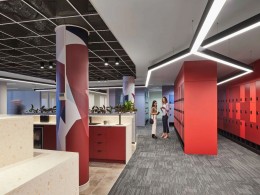 广州德兴企业总部办公室内灯光设计案例-创意办公空间