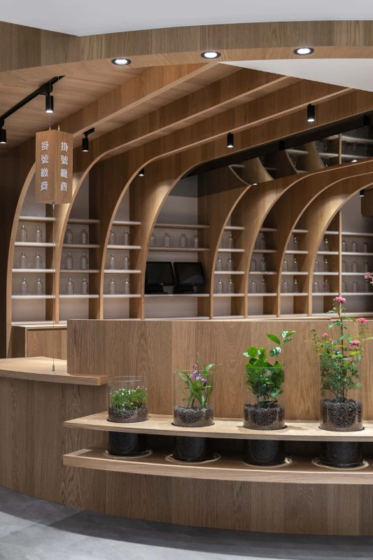 台湾中医的茶米诊所空间设计灯光案例,室内设计,轨道灯