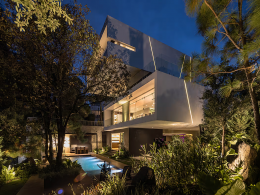 墨西哥现代住宅灯光设计|外国度假别墅照明设计案例